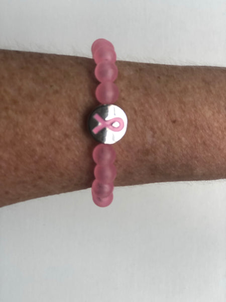 Breast Cancer Pink Ribbon Bracelet